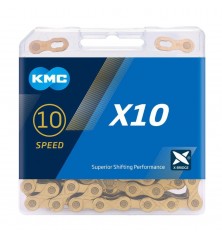 Cadena KMC X10 GOLD 10V 116 Link