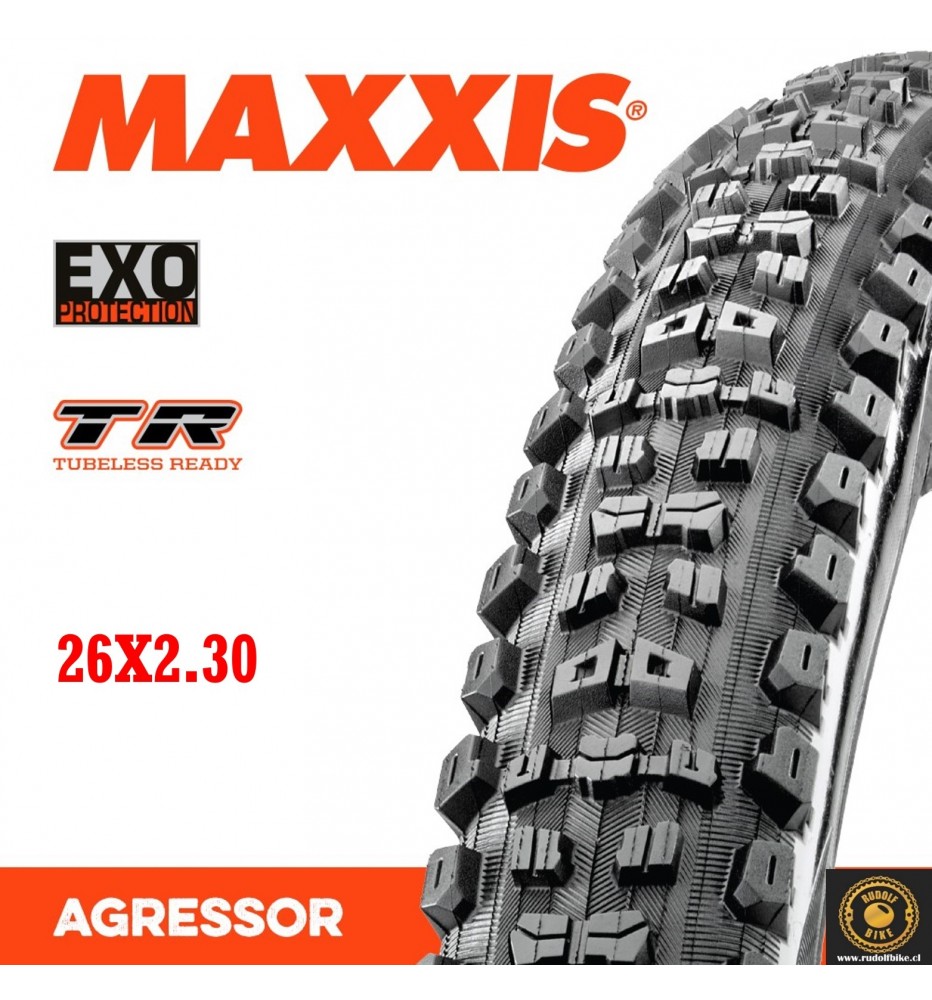 Neumático Maxxis Aggressor EXO/TR 26x2.30 Neumático Maxxis Aggressor EXO/TR 26x2.30