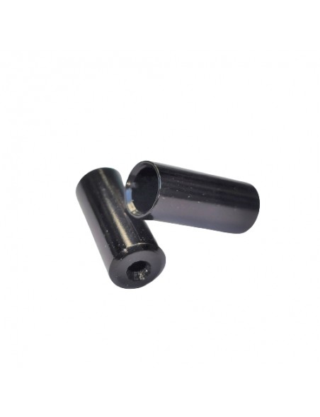 Terminal torneado Sunrace aluminio 4mm (50u) negro