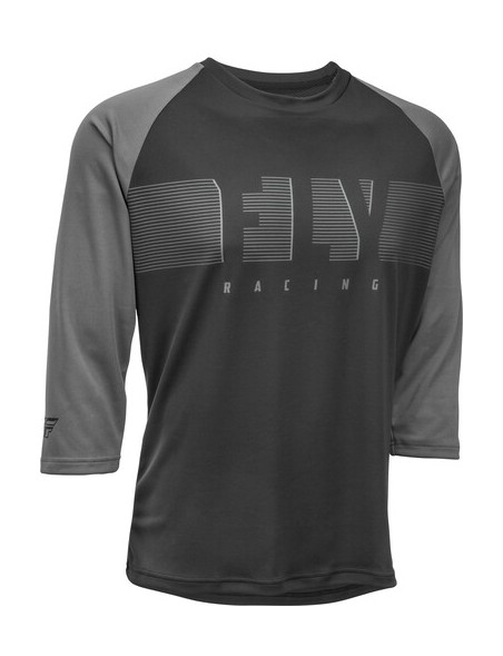 Jersey FLY RACING RIPA 3/4 SLEEVE BLACK/CHARCOAL GREY