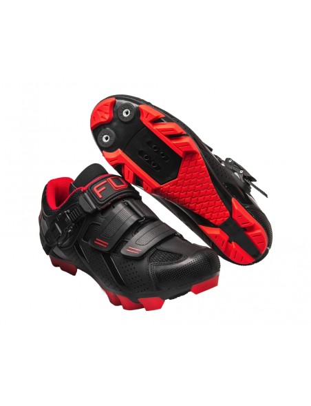 Zapatillas MTB FLR F-65 NEGRA LINEA ROJA