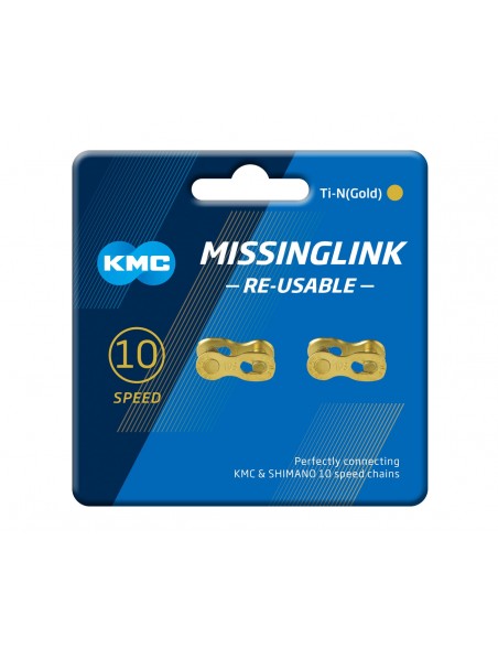 Eslabón rápido KMC MissingLink 10R 2 PCS Gold