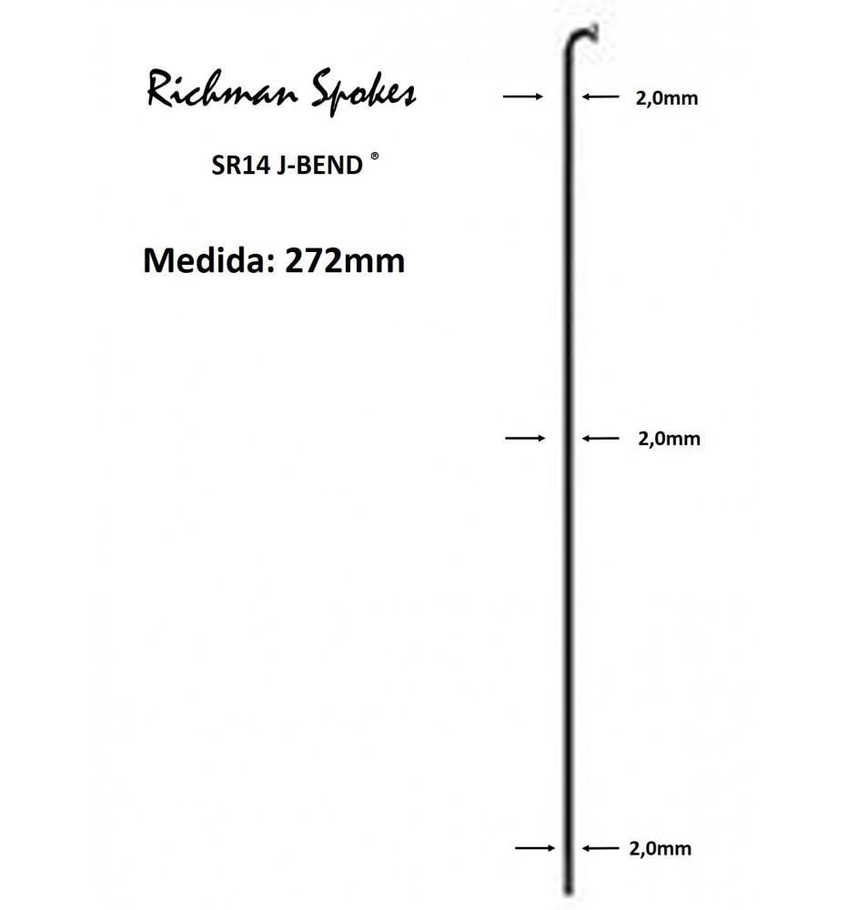 Rayo RICHMAN SR14 J-BEND BLACK 272mm Rayo RICHMAN SR14 J-BEND BLACK 272mm
