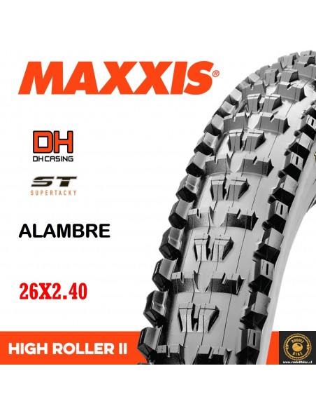 Neumático Maxxis High Roller II 26X2.40 ST/DH Alambre