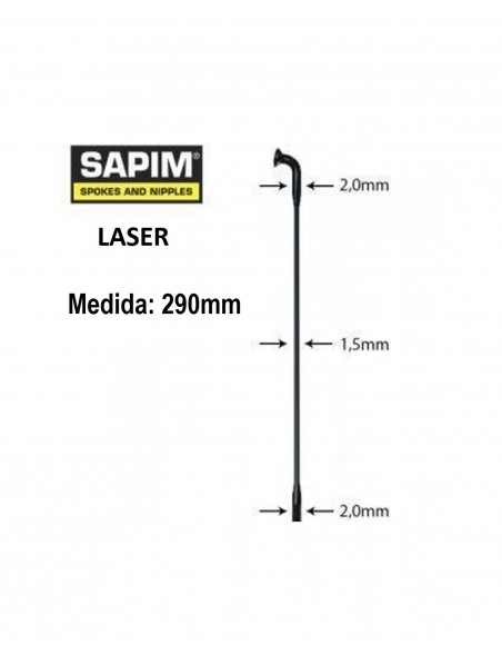 Rayos SAPIM LASER J Negro 290mm