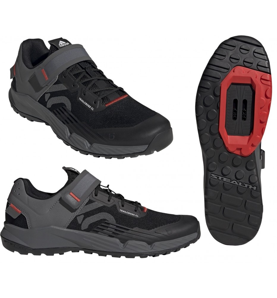 Zapatillas FIVETEN SPD TRAILCROSS CLIP-IN Negro/Gris/Rojo Zapatillas FIVETEN SPD TRAILCROSS CLIP-IN Negro/Gris/Rojo