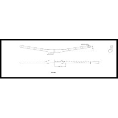 Manubrio Carbono TRIFOX RHB300 31.8x740 R18 GRAY
