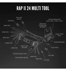 Multiherramienta LEZYNE RAP II 24 BLACK