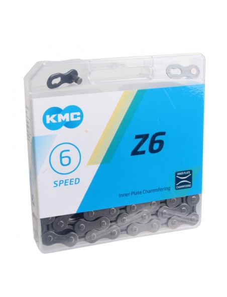 Cadena KMC Z6 6-SPEED GREY/GREY 116L