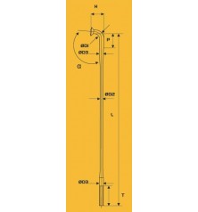Rayo RICHMAN SR14 J-BEND BLACK 274mm