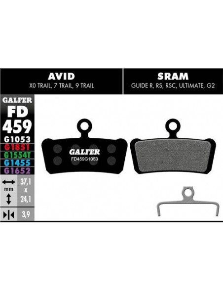 Pastillas Galfer Sram Guide R, RS, RSC, Ultimate, G2 Standard