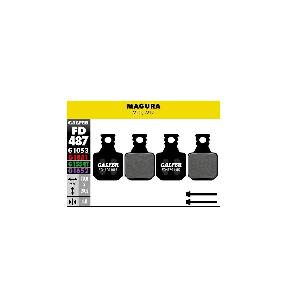 Pastillas Galfer Magura MT5 y MT7 ESTÁNDAR Pastillas Galfer Magura MT5 y MT7 ESTÁNDAR