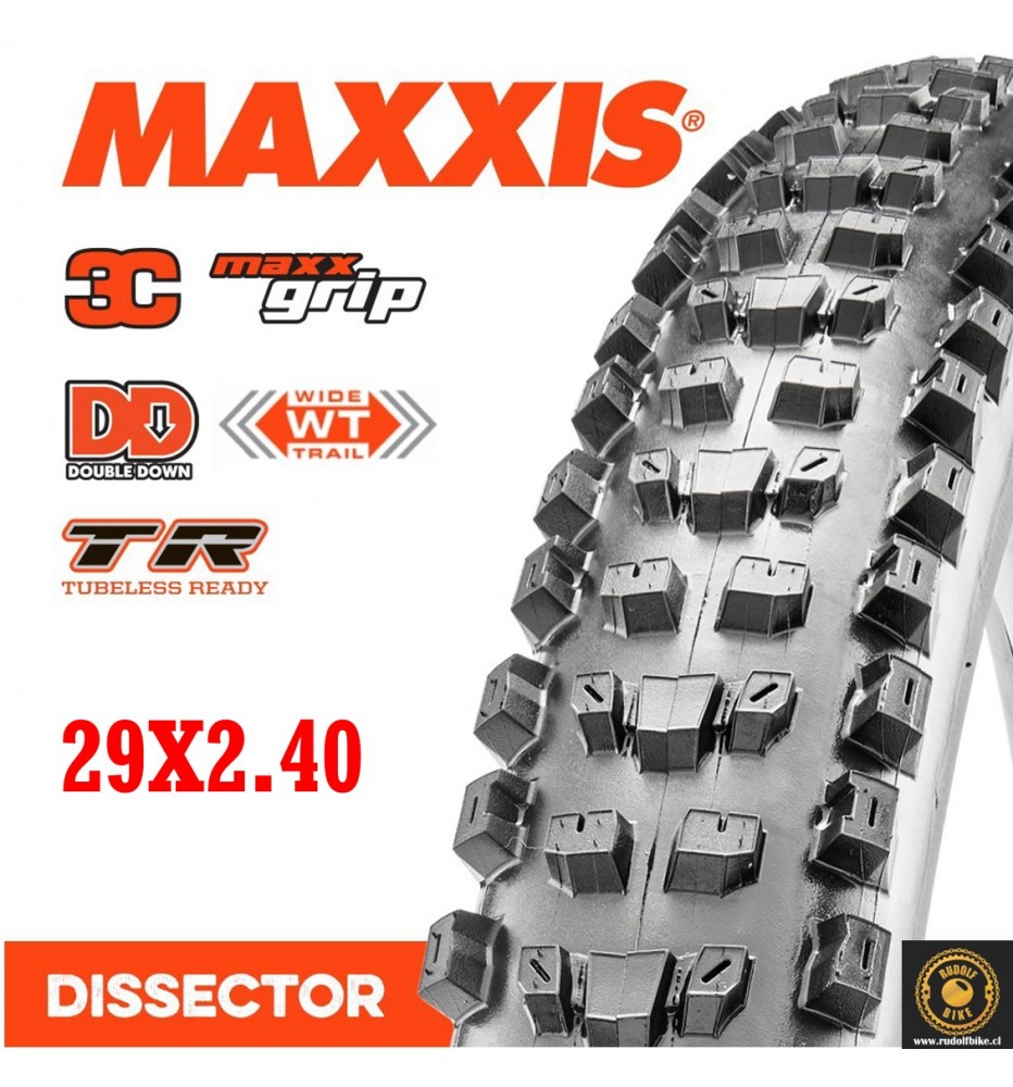 Neumático Maxxis Dissector DD/ TR /WT/3C Maxx Grip 29x2.40 Neumático Maxxis Dissector DD/ TR /WT/3C Maxx Grip 29x2.40