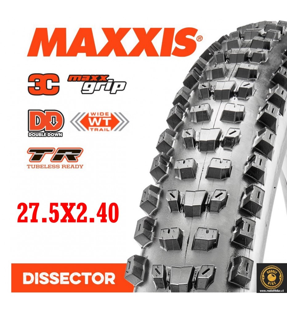 Neumático Maxxis Dissector DD/ TR /WT/3C Maxx Grip 27.5x2.40 Neumático Maxxis Dissector DD/ TR /WT/3C Maxx Grip 27.5x2.40