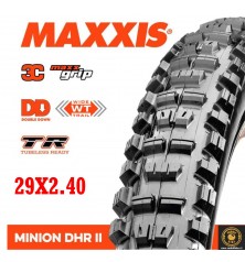 Neumático Maxxis MINION DHR II DD/ TR /WT/3C Maxx Grip 29x2.40