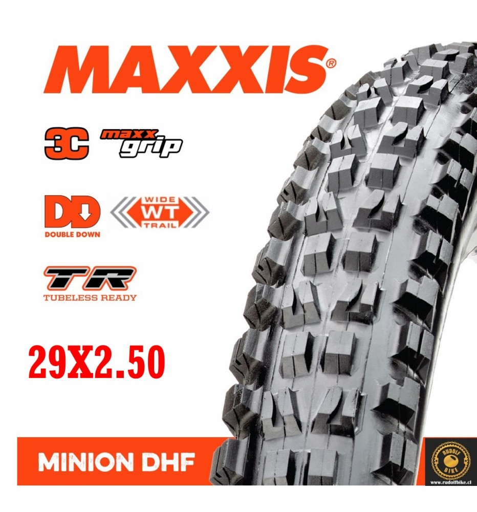 Neumático Maxxis MINION DHF DD/ TR /WT/3C Maxx Grip 29x2.50 Neumático Maxxis MINION DHF DD/ TR /WT/3C Maxx Grip 29x2.50