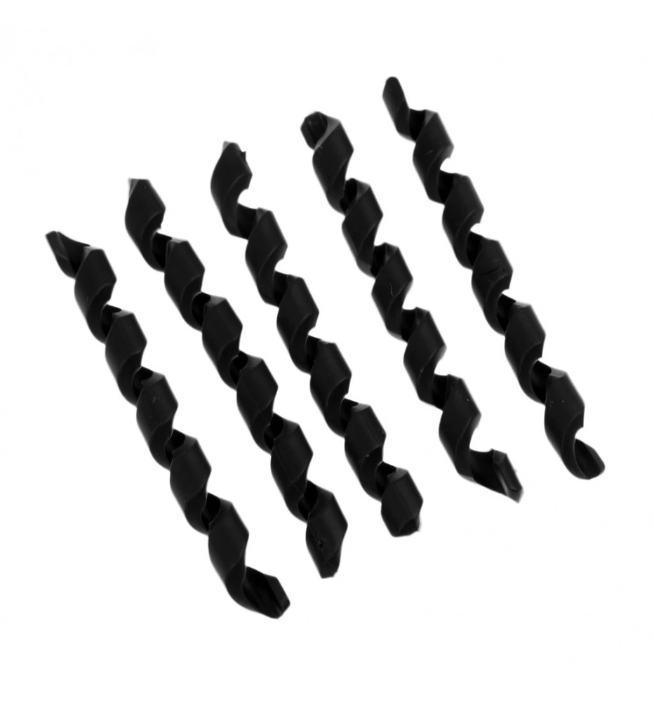 Set 5 Protector para cables Espiral Anti-fricción Negro Set 5 Protector para cables Espiral Anti-fricción Negro