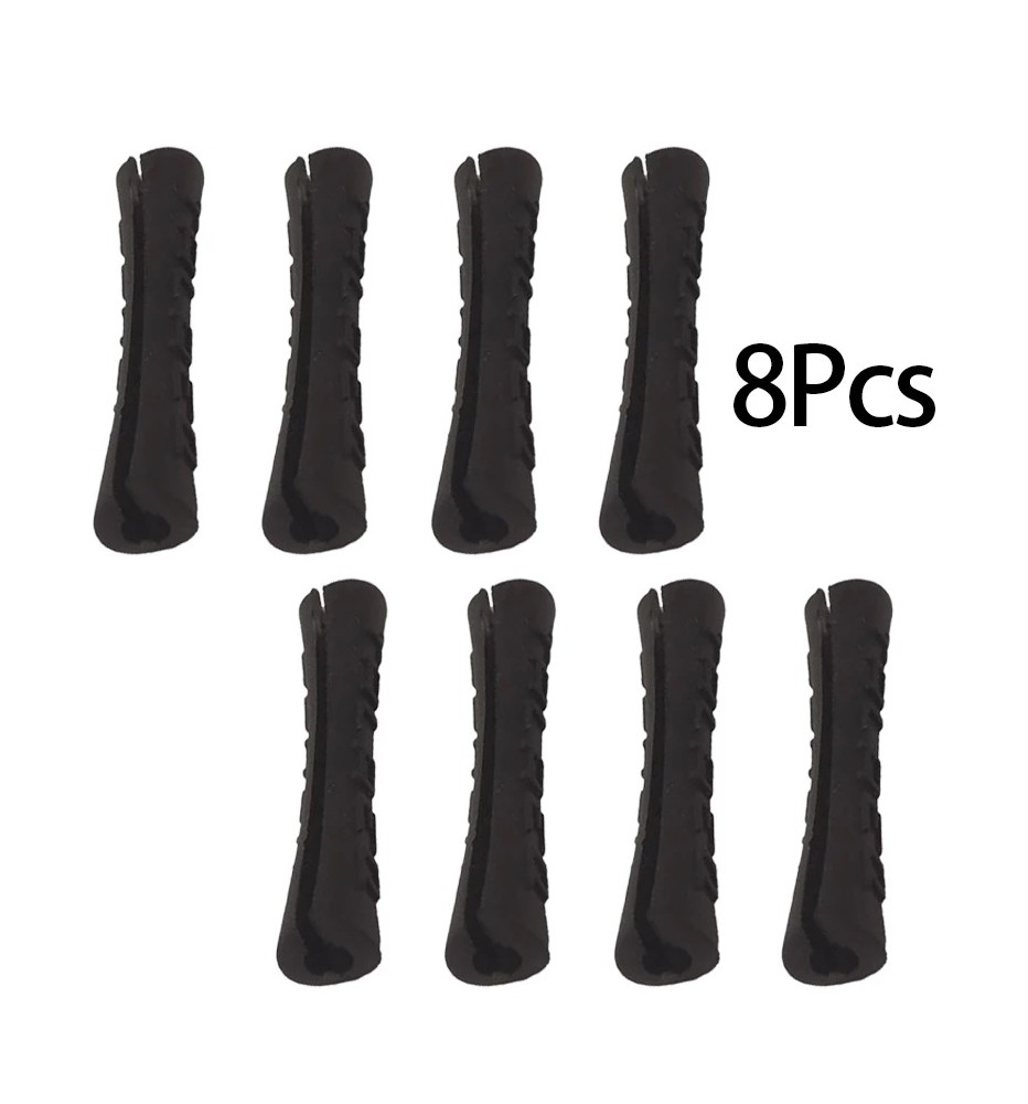 Set 8 Funda de goma para cables Negro Set 8 Funda de goma para cables Negro