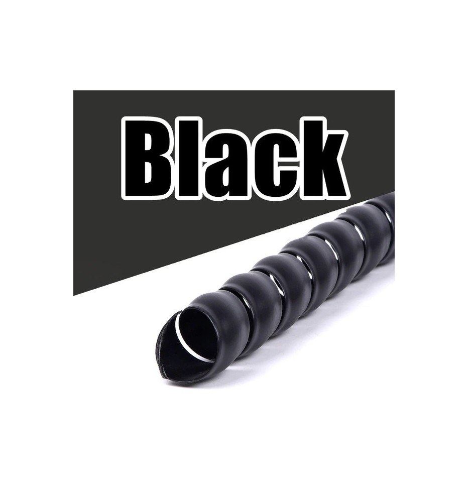 Organizador de Cables Espiral Flexible 10mm x 1m Negro Organizador de Cables Espiral Flexible 10mm x 1m Negro