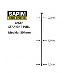 Rayos SAPIM Laser Negro straight-pull 304mm
