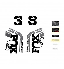 Kit Adhesivos FOX 38 2021 Black Logo, Shiny Orange Fork