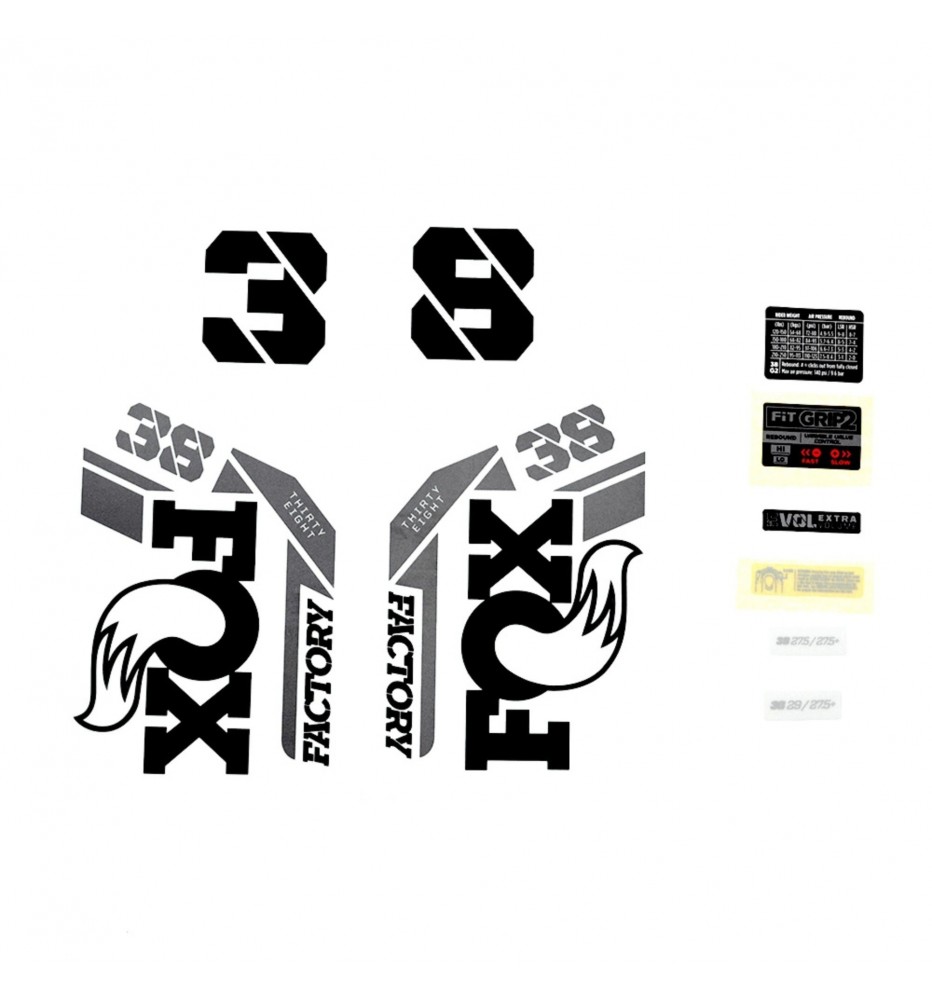 Kit Adhesivos FOX 38 2021 Black Logo, Shiny Orange Fork Kit Adhesivos FOX 38 2021 Black Logo, Shiny Orange Fork