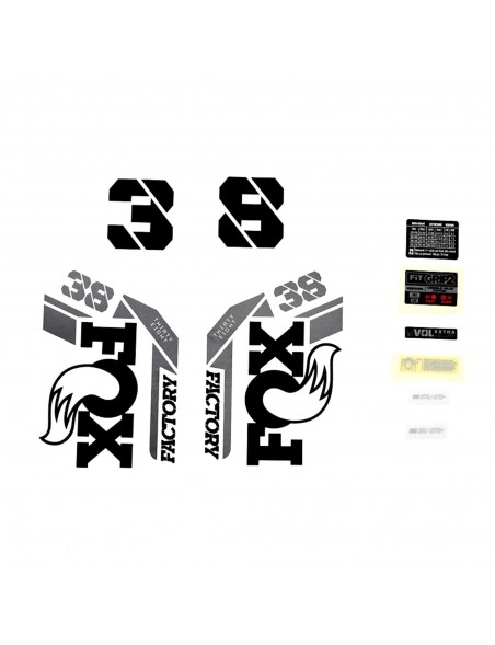 Kit Adhesivos FOX 38 2021 Black Logo, Shiny Orange Fork