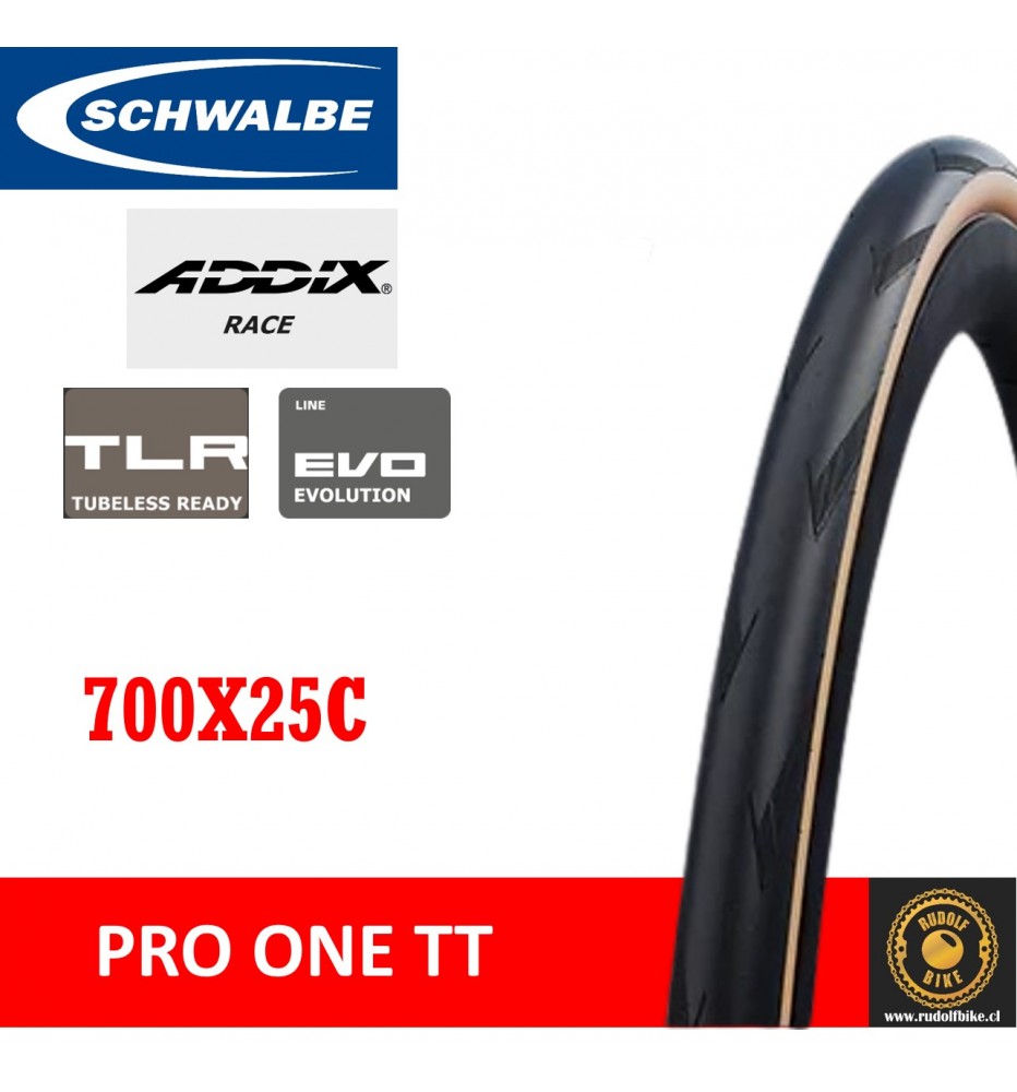 Neumático Schwalbe PRO ONE TT TLE Classic-Skin ADDIX Race 700x25c Neumático Schwalbe PRO ONE TT TLE Classic-Skin ADDIX Race 700x25c