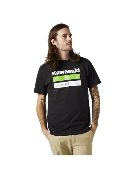 Polera FOX STRIPES KAWI PREMIUM NEGRO