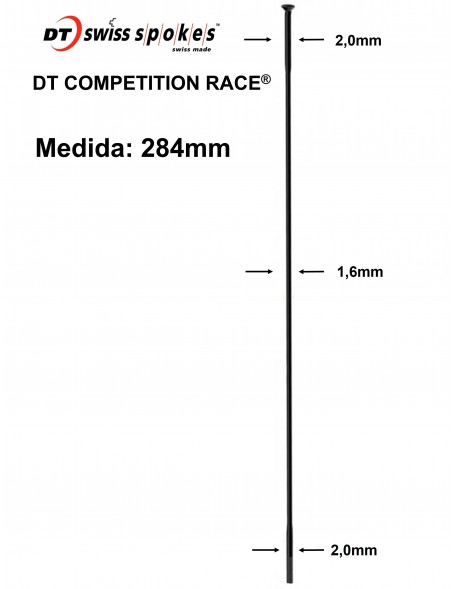 Rayos DT SWISS COMPETITION RACE 284mm Recto