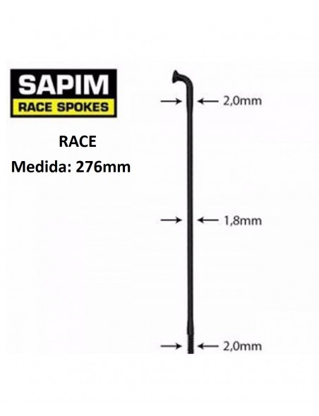Rayos SAPIM Race Negro 276mm