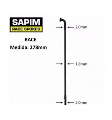 Rayos SAPIM Race Negro 278mm