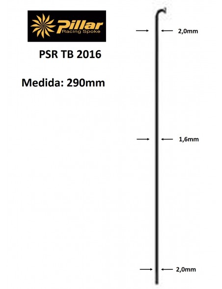 Rayo PILLAR PSR TB 2016 J-BEND BLACK 290mm