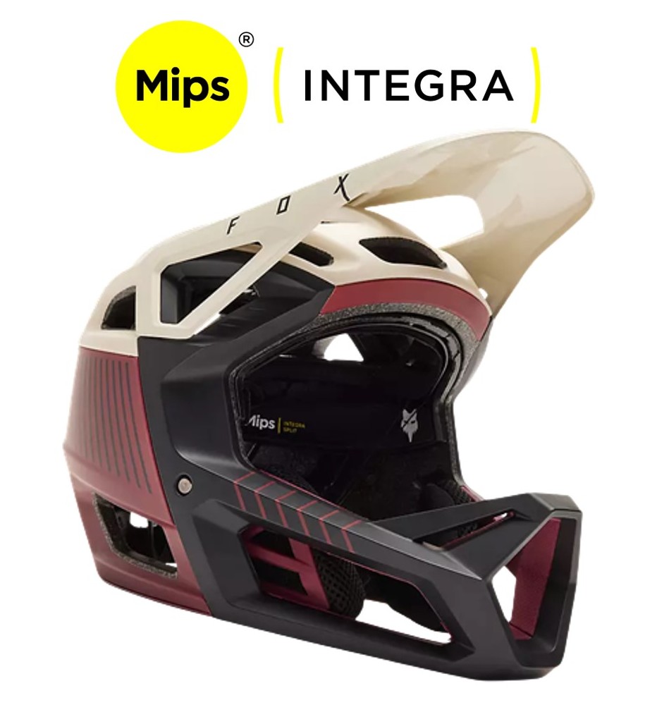 Casco Integral FOX PROFRAME RS MASH BURDEOS MIPS Casco Integral FOX PROFRAME RS MASH BURDEOS MIPS