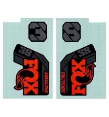 Kit Adhesivos FOX 38 2021+ Orange/Black Logo, Shiny Black Fork