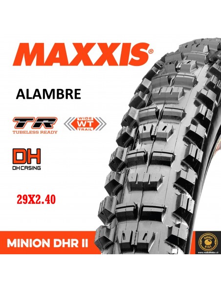 Neumático Maxxis MINION DHR II BIKEPARK DH/TR 29X2.40 Alambre