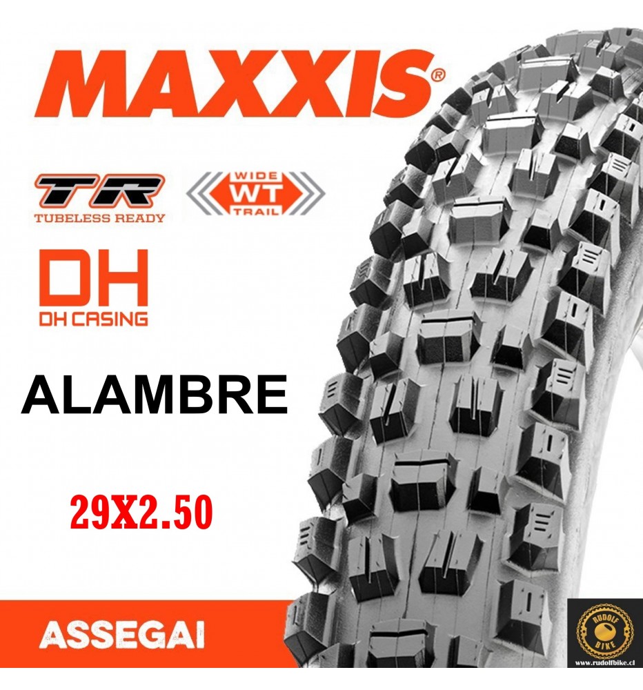 Neumático Maxxis ASSEGAI BIKEPARK DH/TR 29X2.50 Alambre Neumático Maxxis ASSEGAI BIKEPARK DH/TR 29X2.50 Alambre