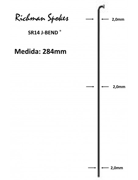 Rayo RICHMAN SR14 J-BEND BLACK 284mm