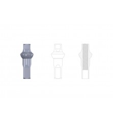 Niples Sapim Double Square Polyax 14g/16mm Bronce plateado (1 Uni)