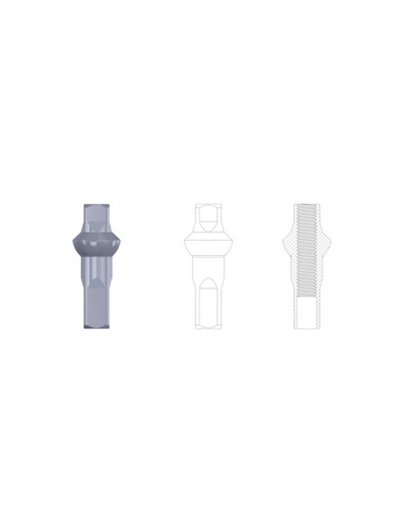 Niples Sapim Double Square Polyax 14g/16mm Bronce plateado (1 Uni)