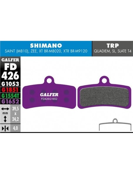 Pastillas Galfer Shimano Saint Zee M7120 M8120 M9120 E-bike
