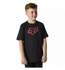 Polera FOX NIÑO SS LEGACY Negro/Rosado
