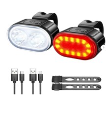 Set de luz Delantera 300LM y Trasera 60LM
