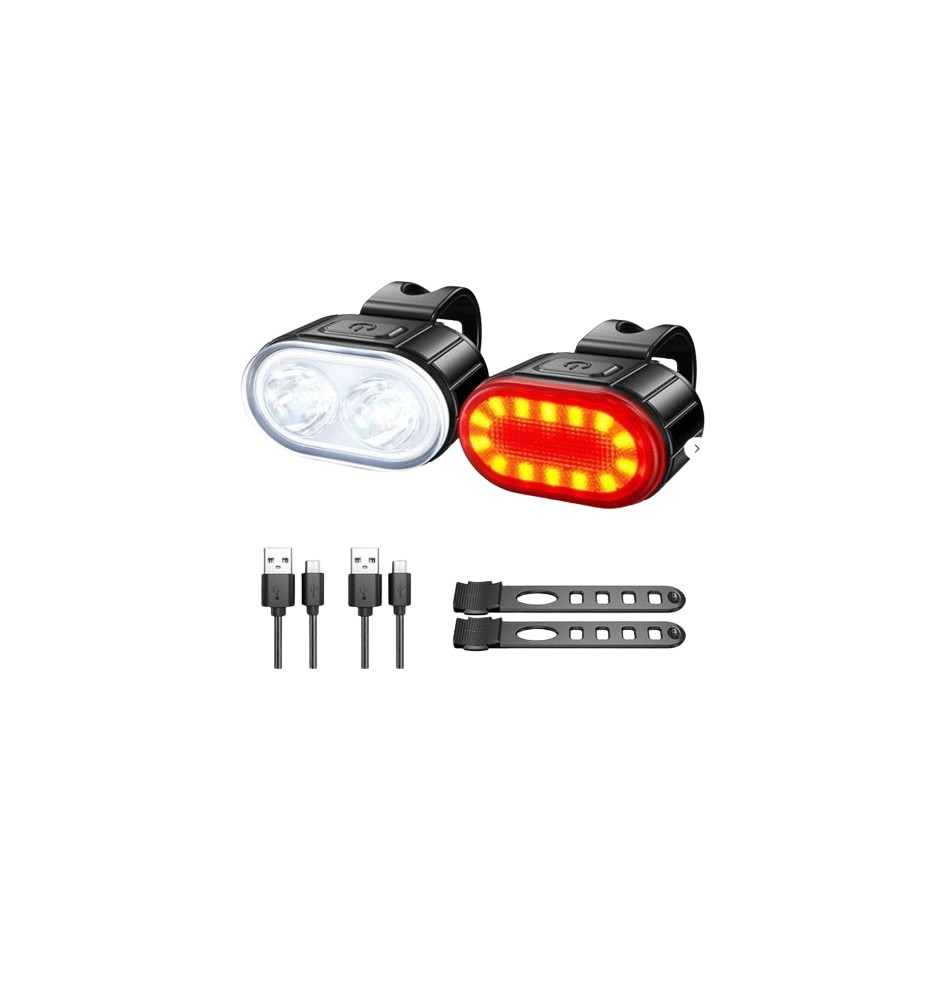 Set de luz Delantera 300LM y Trasera 60LM Set de luz Delantera 300LM y Trasera 60LM
