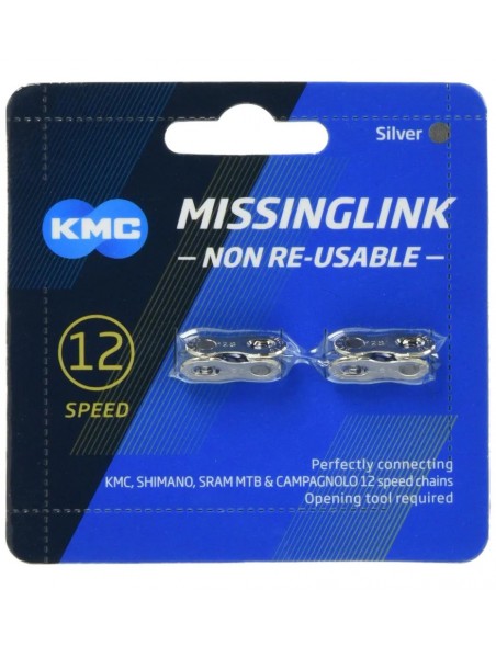 Eslabón rápido KMC MissingLink 12NR 2PCS Silver