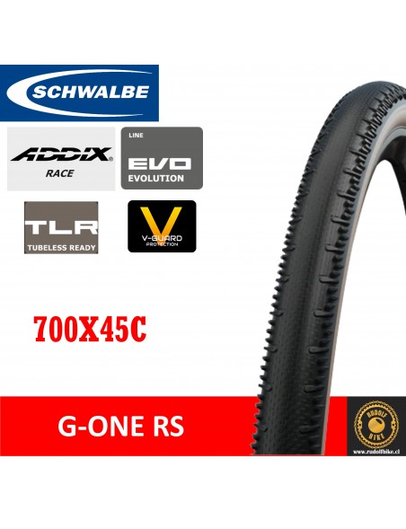 Neumático Schwalbe G-One RS S/Race ADDIX Race V-GUARD TLE 700x45