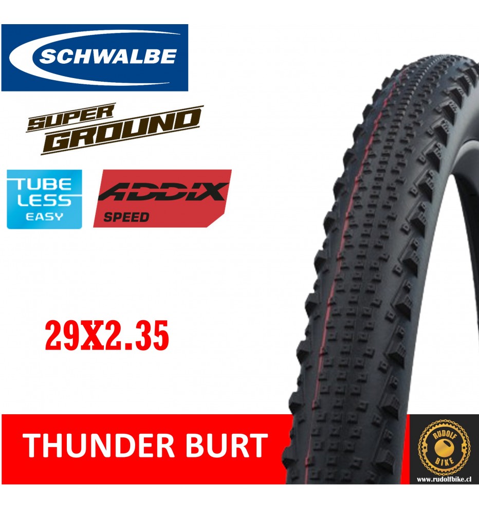 Neumático Schwalbe THUNDER BURT S/Ground ADDIX Speed 29x2.35 Neumático Schwalbe THUNDER BURT S/Ground ADDIX Speed 29x2.35