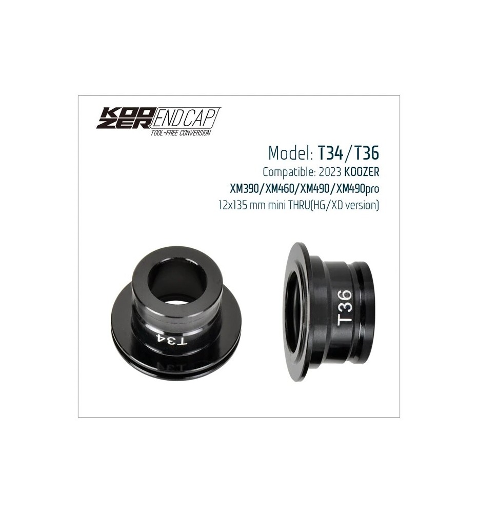 Punteras Koozer T34/T36 12X135 HG XD 23+ Punteras Koozer T34/T36 12X135 HG XD 23+