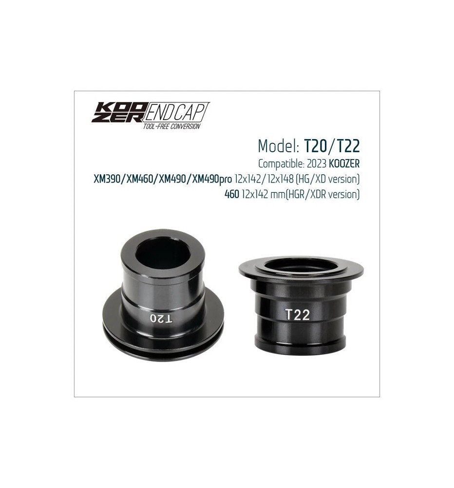 Punteras Koozer T20/T22 12x142/148 HG XD 23+ Punteras Koozer T20/T22 12x142/148 HG XD 23+