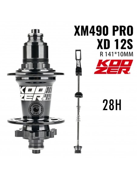 Maza Trasera Koozer XM490Pro 10x141mm 28H XD Black